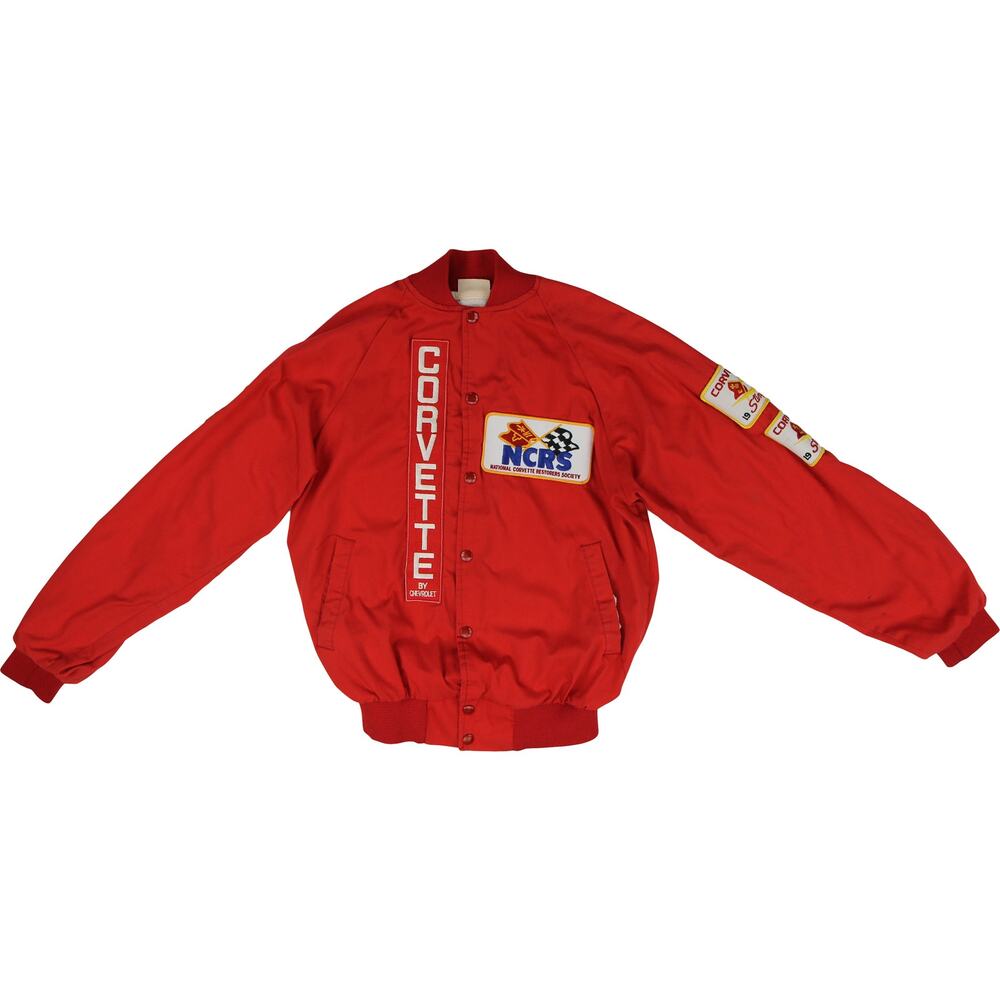 Vintage Red Bomber Jacket with Yellow Graphic - Picture 4 of 13
